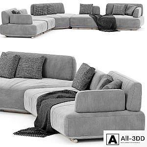 Natuzzi Italia Cava Sectional upholstered sofa