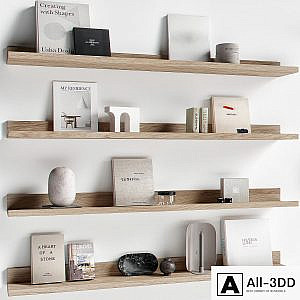 Decorative set 042 bookshelf