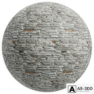 FB434 White facade decorative stone | 1MAT | PBR | Seamless