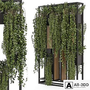 Indoor Hanging Plants in Metal Stand - Set 1005
