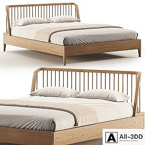 Spindle Oak Bed