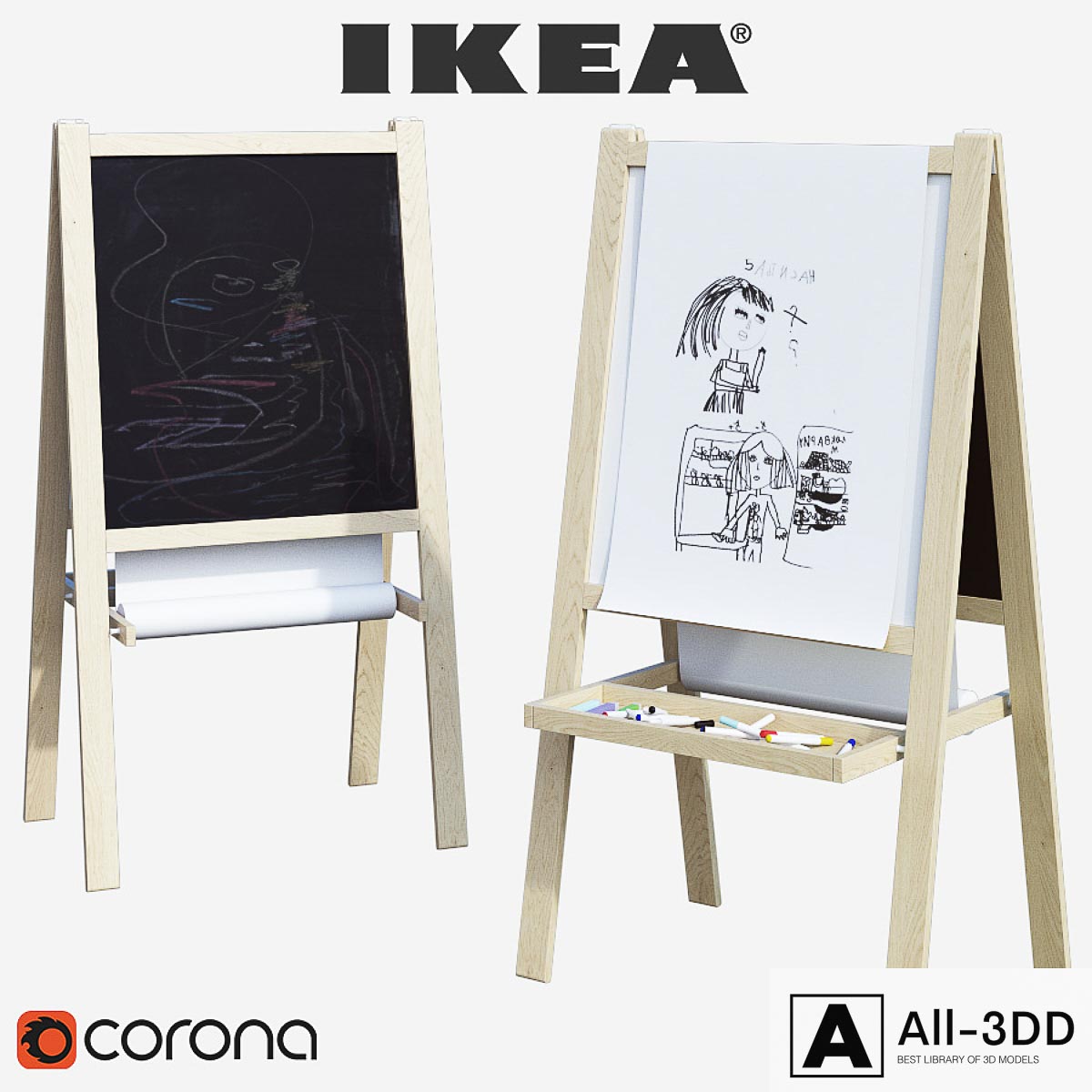 Ikea Mola / Mola / board-easel modern interior 3D model Ikea Mola / Mola / board-easel