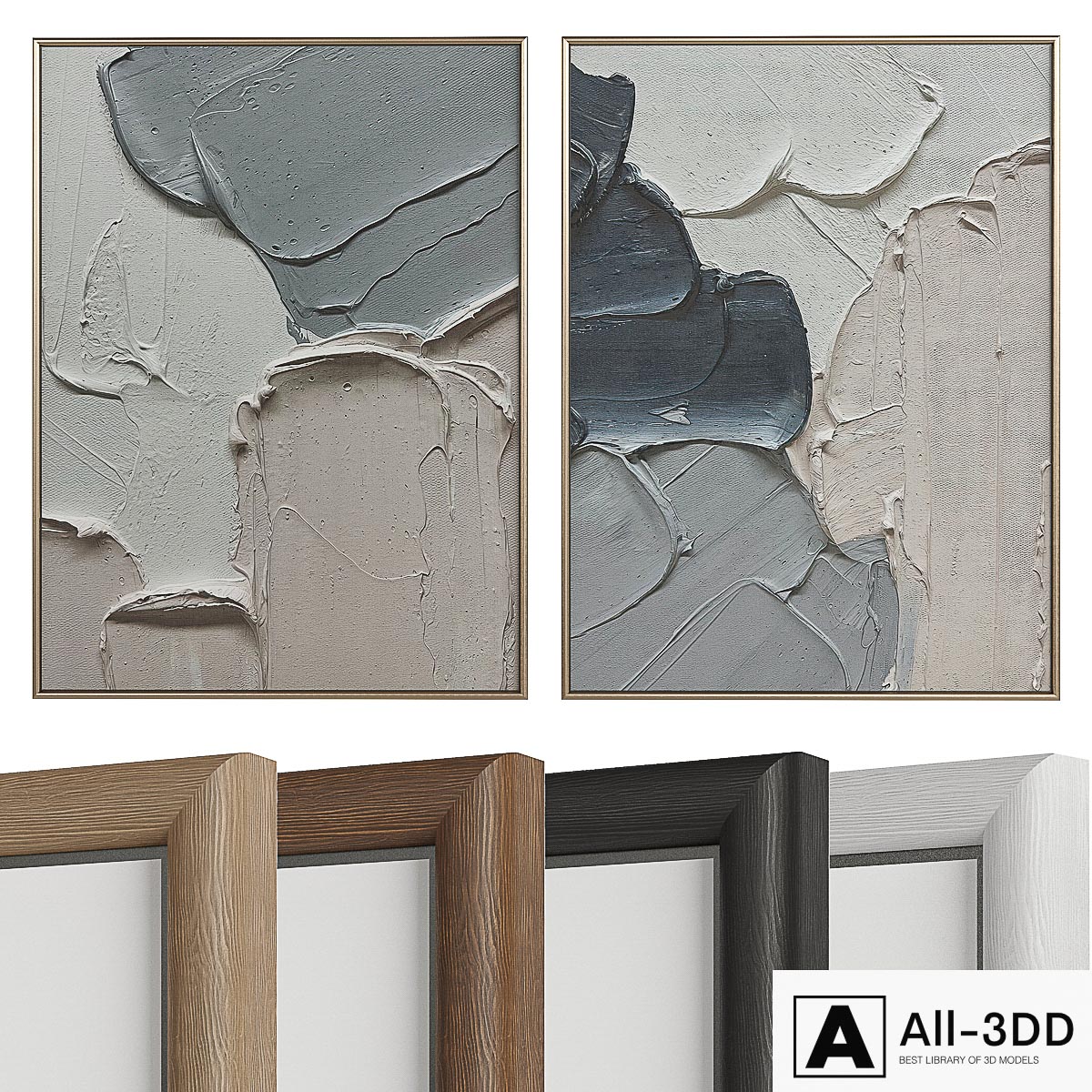 Minimalist Abstract Painting №122 modern interior 3D model Minimalist Abstract Painting №122