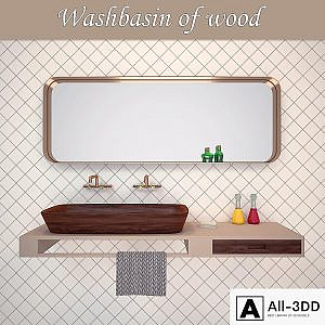 Washbasin Shell wood from NINA MAIR studio