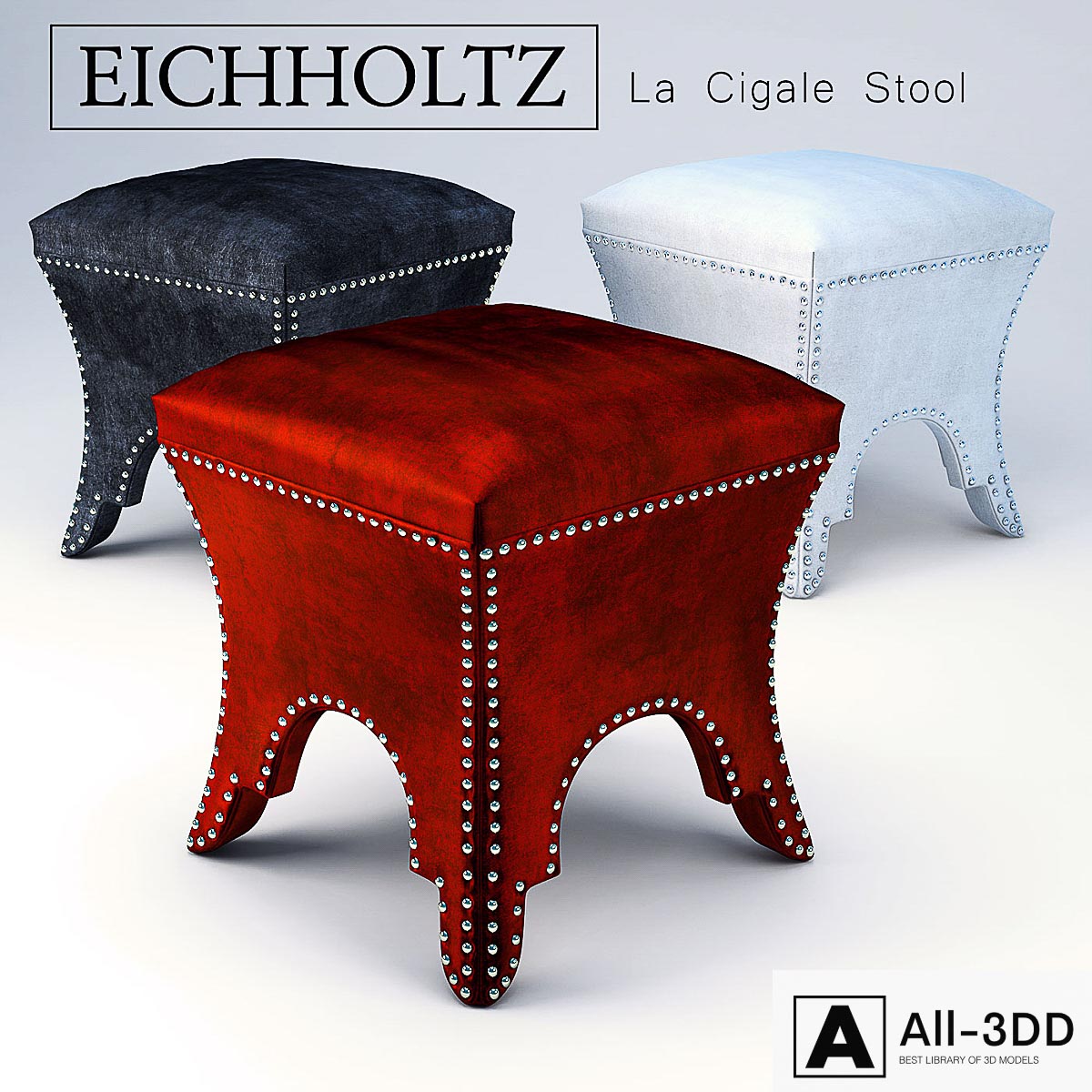 Eichholtz La Cigale Stool modern interior 3D model Eichholtz La Cigale Stool