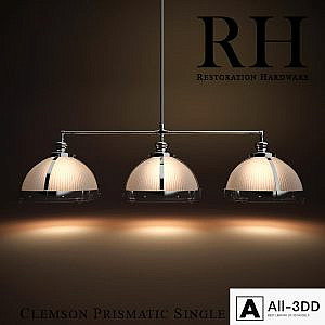 Clemson Prismatic Treble Pendant