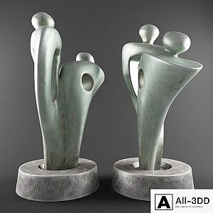 Abstract Metal Statue 001