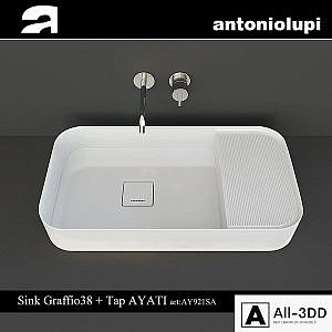 Antoniolupi Sink Graffio38 + Tap AYATI