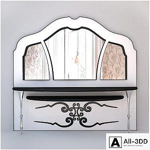 Mirror with console tables