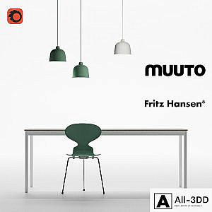 Muuto dining set and Fritz Hansen Ant