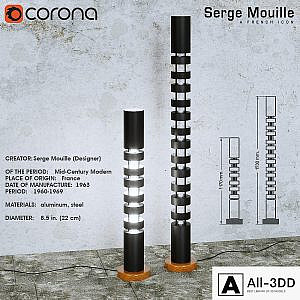 TOTEM Floor Lamp by Serge Mouille