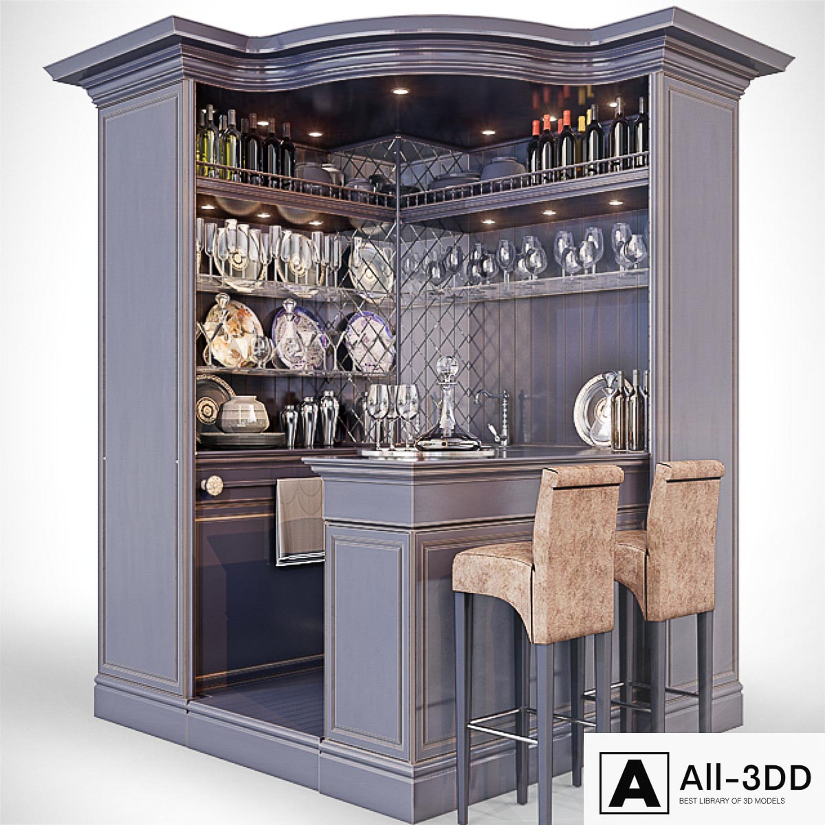 "Contest" Bar Stool + Barhocker Chiara Vintage - KARE Design modern interior 3D model "Contest" Bar Stool + Barhocker Chiara Vintage - KARE Design