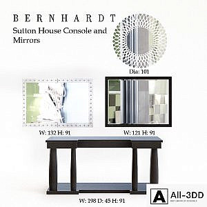 Sutton House Console and Mirrors