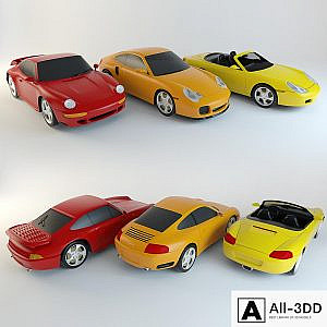 porsche set of toy cars