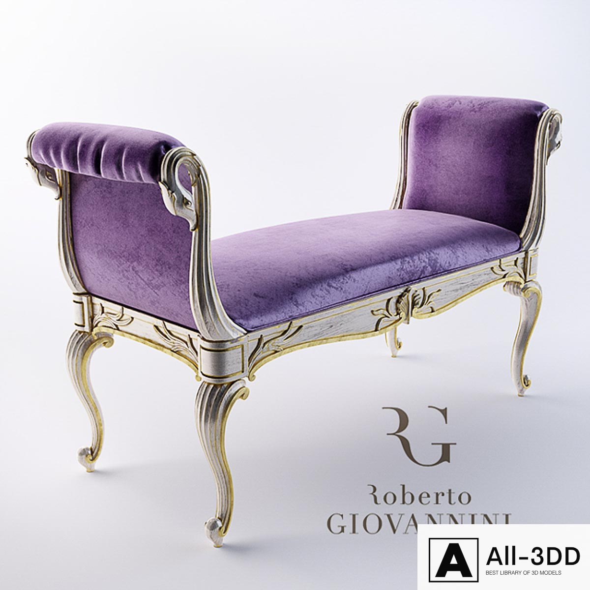 ROBERTO GIOVANNINI bench modern interior 3D model ROBERTO GIOVANNINI bench