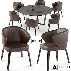 Mudi armchair and Pero round table set