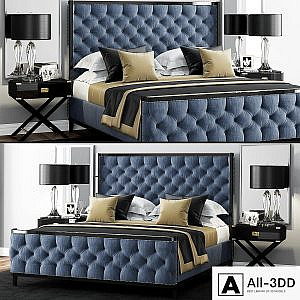 Bed LuXeo USA Kensington Queen Tufted
