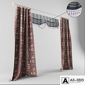 Austrian blinds with curtains