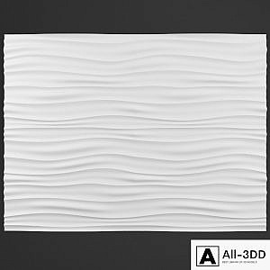 Decorative wall panel waves