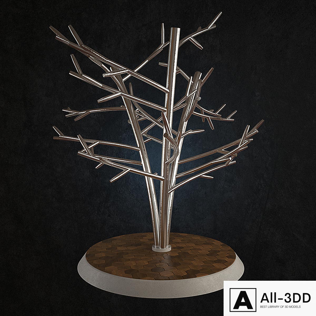 Steel Tree art modern interior 3D model Steel Tree art