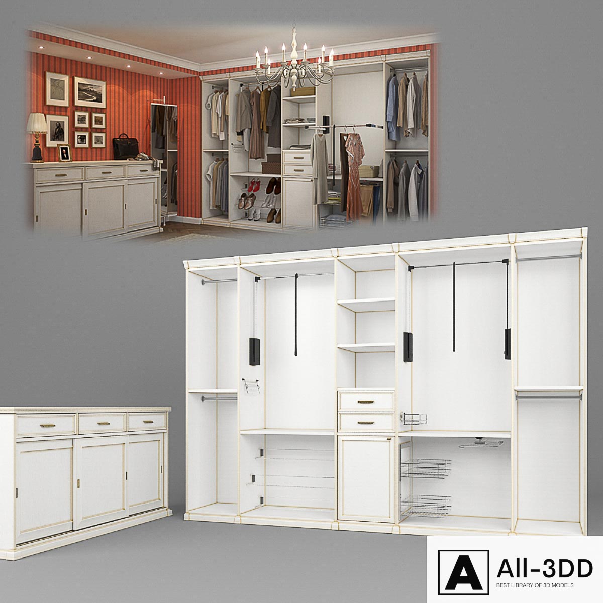 Dressing Mr.Doors modern interior 3D model Dressing Mr.Doors