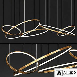 Gold Ring Chandelier 3