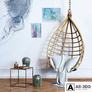 Bamboo hanging chair