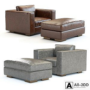 Restoration Hardware Maddox Leather Armchair