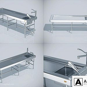 Medical table for post-mortems