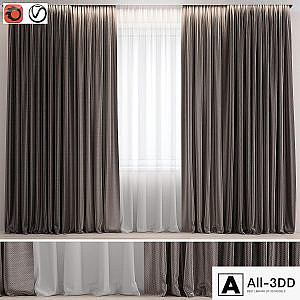 Curtains set 05 vray | corona