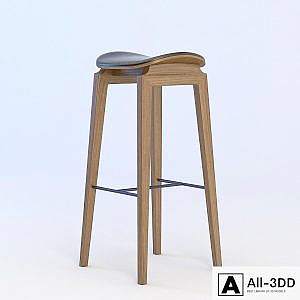 NY11 Bar Chair Walnut Leather