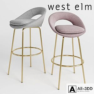 WEST ELM Orb Bar + Counter Stools