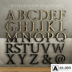 RH / CAST METAL LETTER OBJECTS