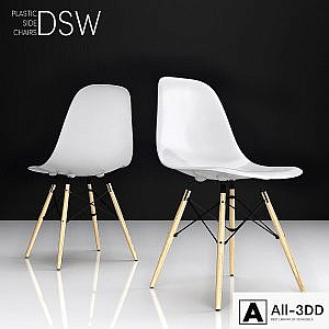 Eames DSW plastic side chair