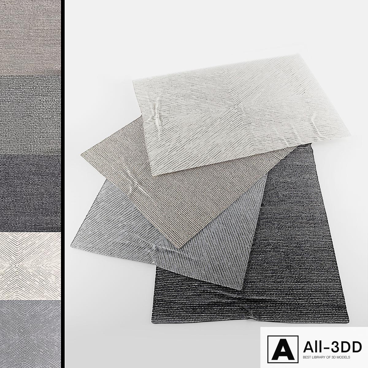 Collection of realistic carpets | RH Performance setta and tollo Rug modern interior 3D model Collection of realistic carpets | RH Performance setta and tollo Rug
