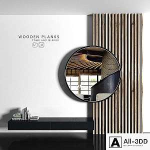 Wooden planks and mirror