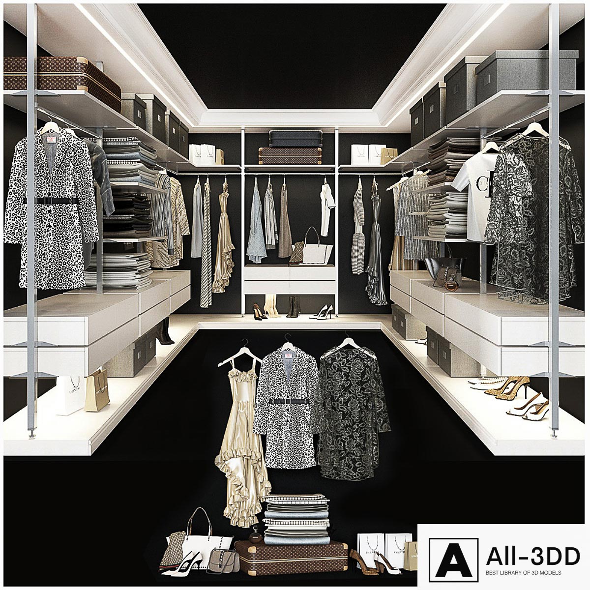 Wardrobe Raumplus Uno_1 modern interior 3D model Wardrobe Raumplus Uno_1
