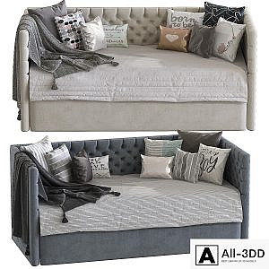 Childrens sofa bed with decorative pillows 5