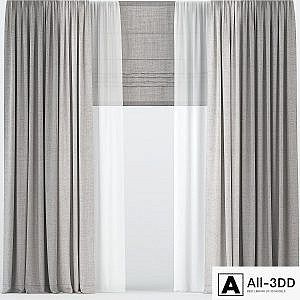 Curtains with tulle.