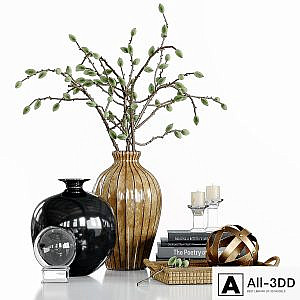 Decor Set with green almonds
