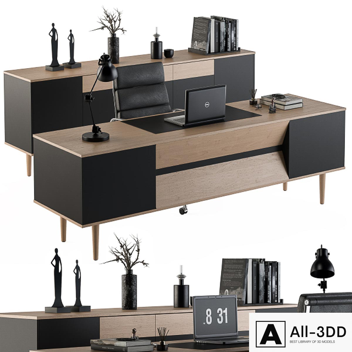 Office Furniture - Manager Set 10 modern interior 3D model Office Furniture - Manager Set 10
