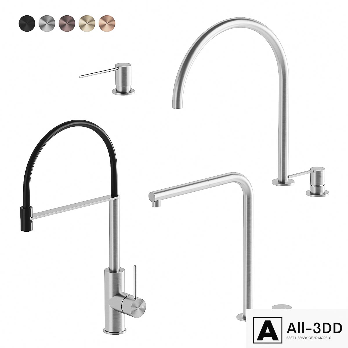 Cea kitchen faucet modern interior 3D model Cea kitchen faucet