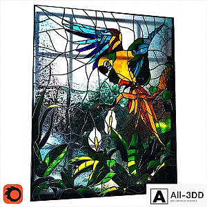 Glass Parrot / Parrot Stained