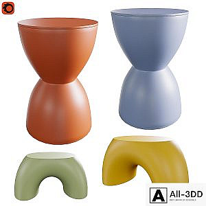 Plastic stool and children's stool