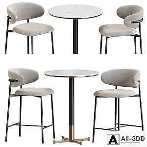 Oleandro Stool Metal bar table by Calligaris