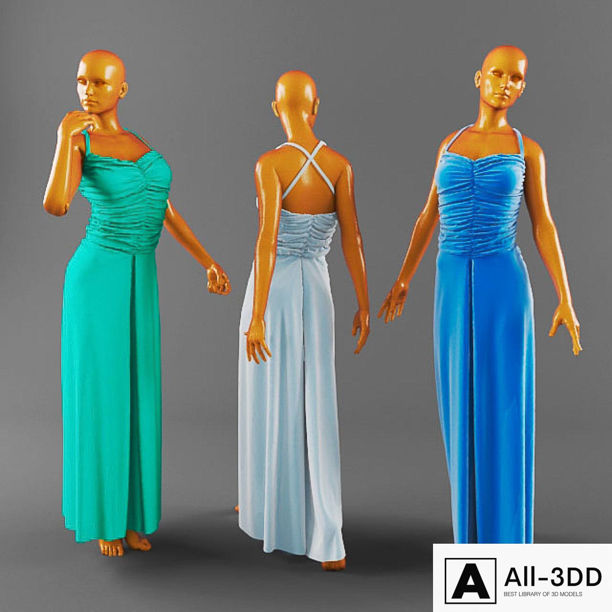 Holiday dress modern interior 3D model Holiday dress
