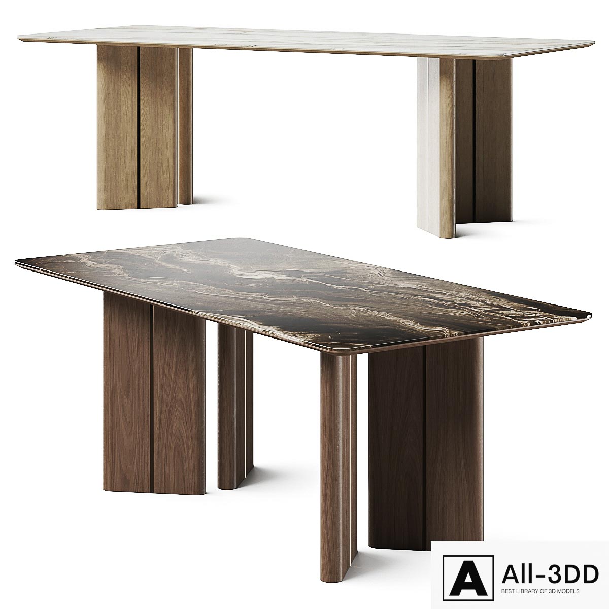 Laskasas Ponza Dining Tables modern interior 3D model Laskasas Ponza Dining Tables