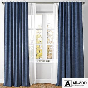EMERY LINENCOTTON DRAPE-Pottery Barn