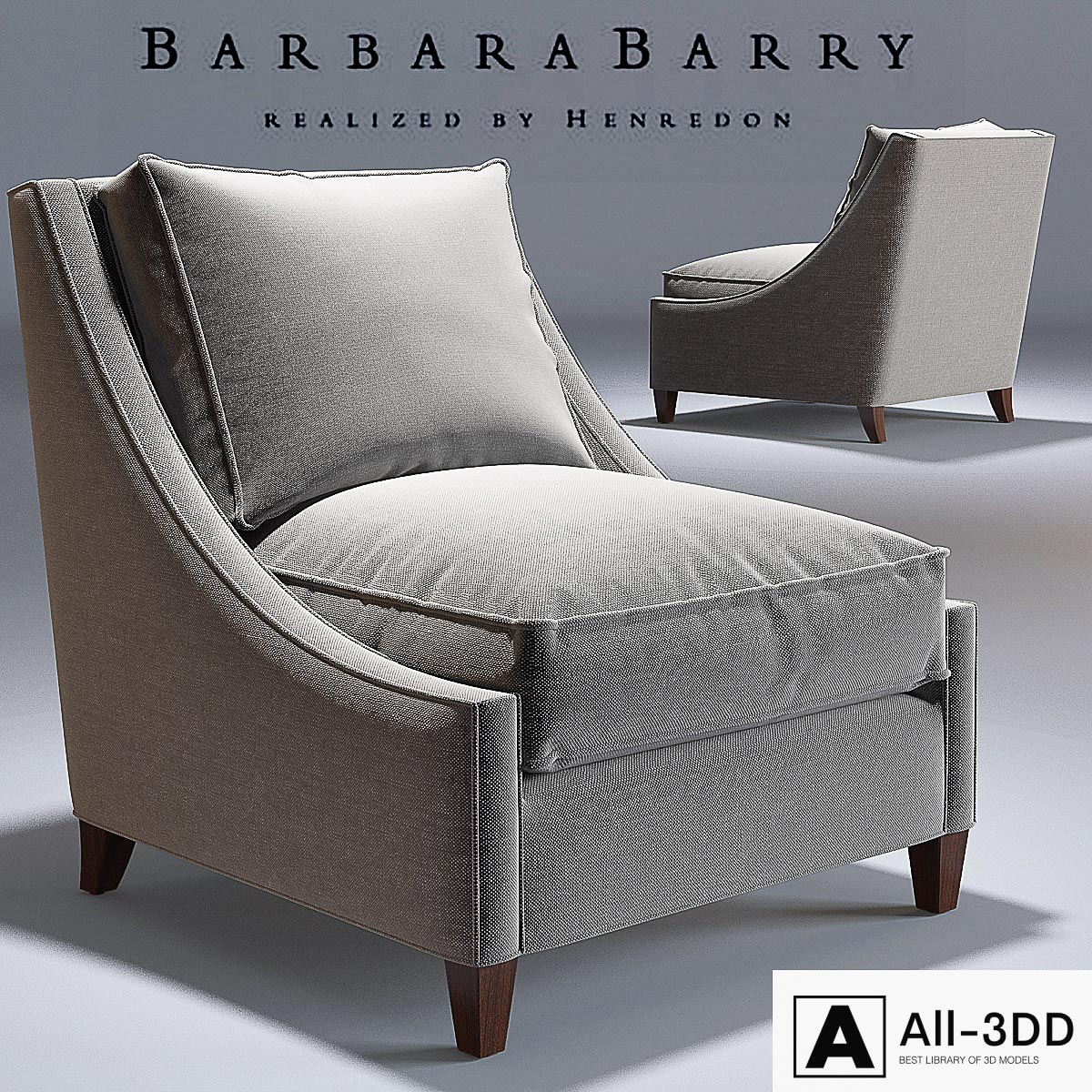 Barbara Barry _Curved Back Lounge Chair_No. 883-33 _Occasional Chair modern interior 3D model Barbara Barry _Curved Back Lounge Chair_No. 883-33 _Occasional Chair
