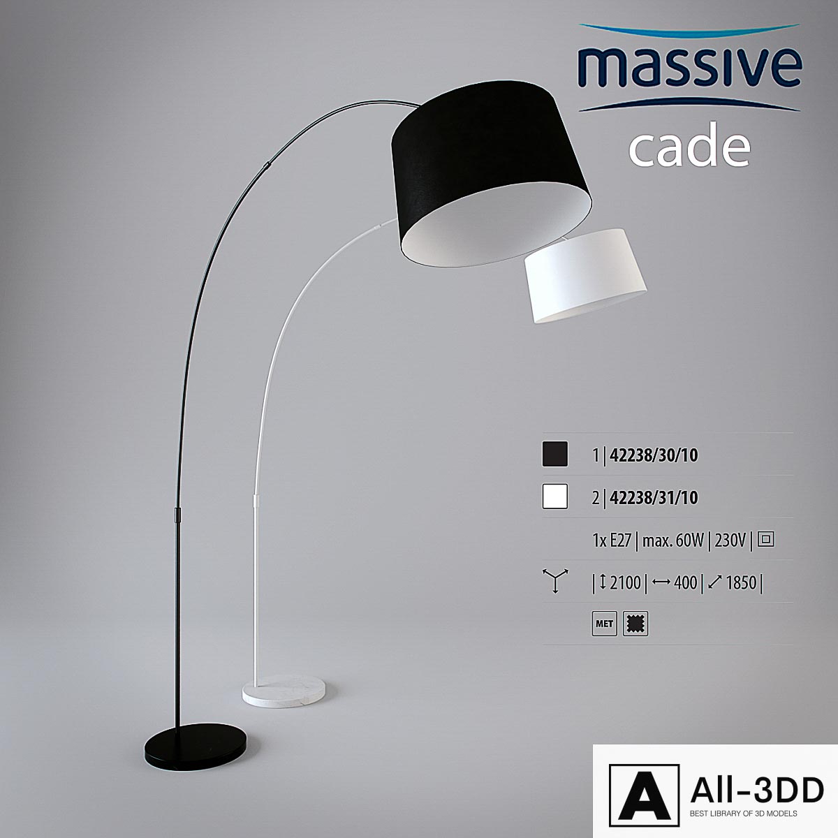 massive cade modern interior 3D model massive cade